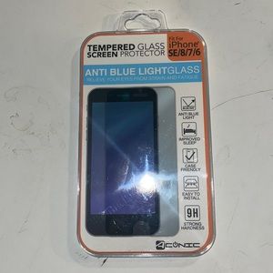 Actinic Brand Anti Blue Light Glass Screen Protector Fits IPhone SE/8/7/6